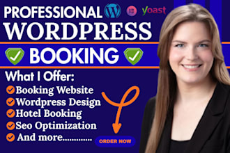 do wordpress booking website appointment booking and hotel booking website