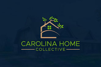design modern nature tree house organic and luxury logo