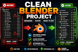 organize and clean your blender project professionally