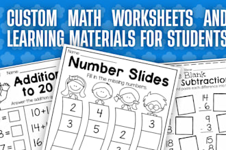 design custom math worksheets for students