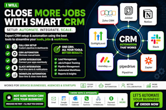 close crm jobber zoho notion slack gohighlevel zapier monday pipedrive