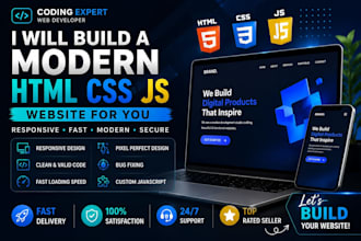 be your HTML CSS js website expert for new or existing code