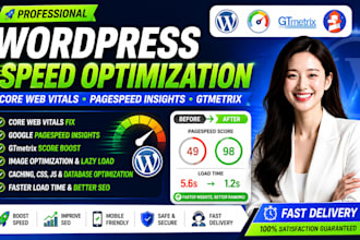 optimize wordpress speed core web vitals google pagespeed insights fix