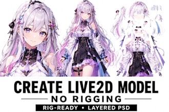 layered psd live2d vtuber model live2d cubism anime avatar