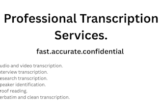 provide transcription and data analysis services