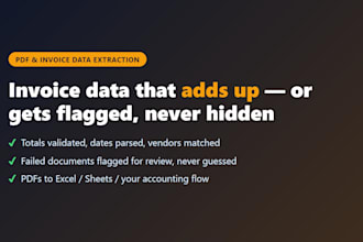 extract structured data from pdfs, invoices and documents