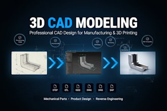 create 3d cad models for 3d printing and manufacturing