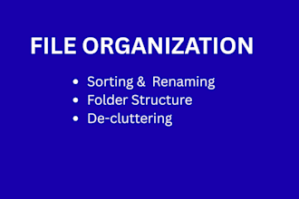 organize, rename, and sort your files into a clean folder structure