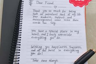 write beautiful handwritten notes and letters