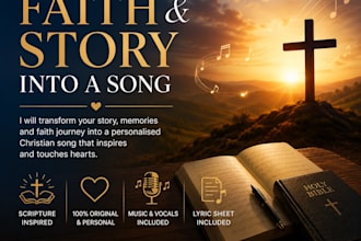 create a heartfelt christian song from your faith and story