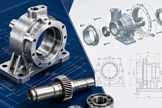 mechanical cad drawing technical manufacturing assembly drawing machine part cad