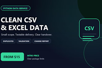 clean and validate your CSV or excel data with python