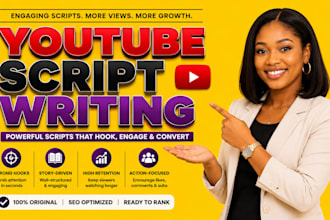 be your pro youtube video script writer video script writing for your channel