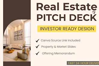 design a commercial real estate pitch deck in canva