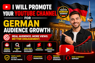 promote your youtube channel for german audience growth