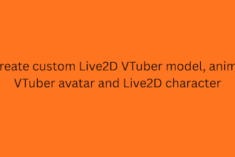 design custom rig pro vtuber character live2d, for vtuber model