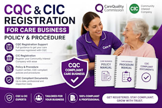 do cqc registration, cic registration, care business policies and procedures UK