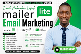 mailerlite email marketing, klaviyo flows, email campaign, email automation