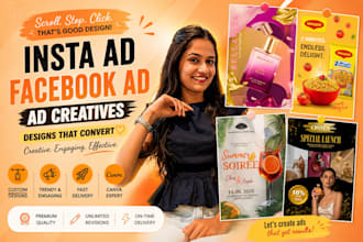design instagram ads, facebook ads, ad creatives