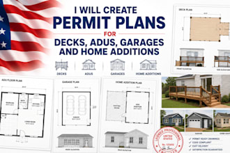 create permit plans for decks, adus, garages, additions and remodels