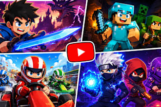 design eye catching cartoon youtube thumbnails