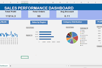 create an interactive excel dashboard for sales analysis