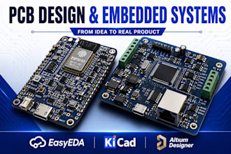 design pcb and schematic for esp32 stm32 arduino embedded systems