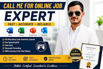 do professional ms office, data entry and typing work