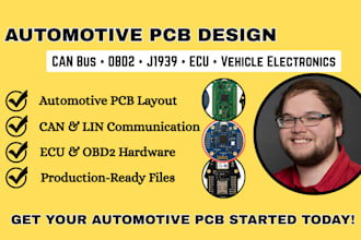 design automotive pcb for can bus obd2 j1939 ecu vehicle systems
