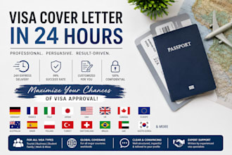 write a custom, professional visa cover letter in 12 hours