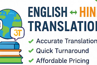 translate english to hindi and hindi to english manually
