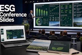 design esg conference presentation, sustainability climate slides