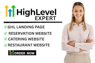 build website highlevel reservation gohighlevel restaurant website ghl website
