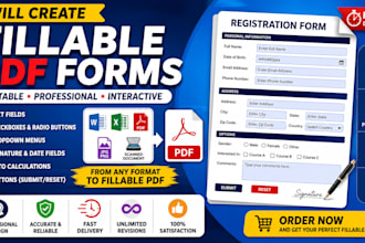 convert PDF or image to interactive fillable PDF form