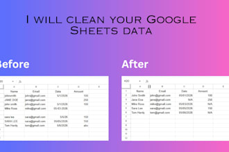 organize and clean your data in google sheets
