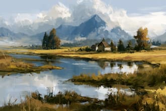 paint oil painting landscape
