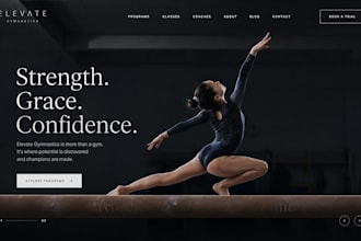 build squarespace gymnastics website cheerleading gym website class registration