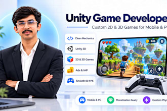 develop a professional 2d or 3d unity game
