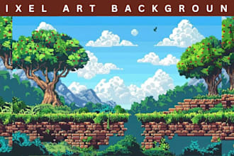 pixel art  animation stream overlay pixel art scene sprite sheet video gameart