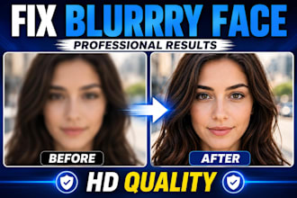 fix blurry face in photo professionally