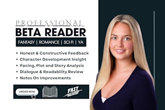 beta read your fiction manuscript give honest feedback fantasy beta reader