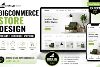 design, redesign or develop a professional bigcommerce store or website