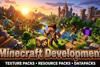 create custom minecraft texture packs, resource packs, and datapacks