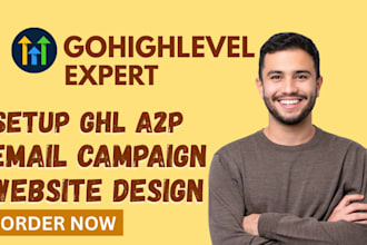 gohighlevel website design, setup ghl domain, create ghl email campaign