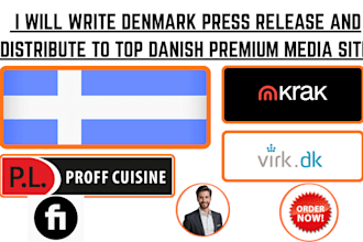 write denmark press release and distribute it to top danish premium media site