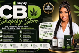 cbd shopify store, cbd website, shopify marketing for cbd, shopify store revamp