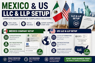 register mexico rfc sat id, US llc llp formation and business setup