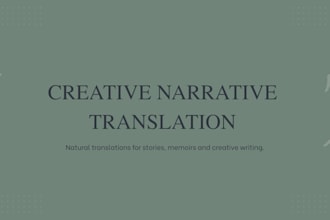 translate your creative and narrative texts naturally