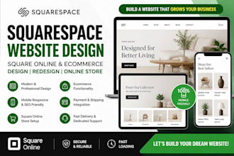 set up square online design squarespace website redesign  ecommerce square seo
