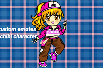 draw custom twitch emotes ,chibi  emotes, animated emotes ,vtuber emotes for you